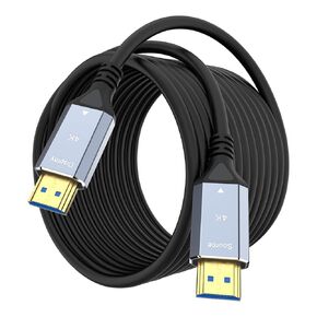 كابل HDMI من الألياف الضوئية بطول 100 قدم بدقة 4K@60 هرتز HDR، كابل HDMI بصري نشط مصمم للتشغيل بطول 100 قدم، سلك HDMI نحيف مُصنف داخل الحائط لجهاز العرض والمسرح المنزلي والتلفزيون in Kuwait