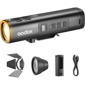 Godox FL15Bi Portable LED Video Flash Light, Bi-Color 2800K-6500K Camera Flash,253g Pocket Light with Silicone Zoom Lens, Barndoors,4750mAh Battery,CRI≈97 TLCI≈98,11 FX Effects in Kuwait