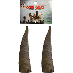 4 Pack of Gobi Goat Horns Small Long Lasting 100% Natural Gobi Desert Goat Horn Dog Chews with Marrow in Kuwait