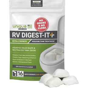حزمة RV Digest-It Ultra Stick الفريدة من نوعها، عدد 50، علاج المرحاض RV فائق القوة، بدون فوضى، مسحوق مُقاس مسبقًا، علاج الخزان الأسود Grab-n-Go، يتحكم في الرائحة ويمنع الانسداد، حوض ضخم in Kuwait