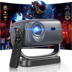 4K Smart Portable Projector with 5G WiFi,Bluetooth 5.2,600 ANSI Projector with Built in App,1080P Outdoor Movie Projector with 4P4D Correction,Rotatable 180°,Max 220" Compatible with iPhone/Android/TV in Saudi Arabia
