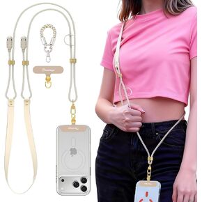 Phone Lanyard, 65W Fast Charging USB-C Data Cable Lanyard, Adjustable Crossbody Neck Strap, Anti-Loss Neck Lanyard, Compatible with iPhone, Samsung and All Android Phones in Saudi Arabia