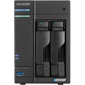 Asustor Lockerstor 2 Gen2+ AS6702T v2 مع 2 × 4 تيرابايت SSD (WDS400T4B0E)، وحدة تخزين 2 Bay NAS، وحدة معالجة مركزية Intel رباعية النواة بسرعة 2.0 جيجا هرتز، منافذ 5 جيجا بايت مزدوجة، ذاكرة وصول عشوائي DDR4 سعة 4 جيجا بايت، 4 فتحات M.2 SSD، HDMI، وحدة تخزي in Kuwait