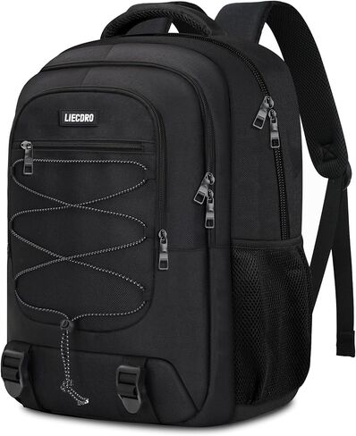 Black Backpack for Men, Backpack for School, School Backpacks for Boys Teens, 15.6 inch Laptop Back Pack with USB Charging Port, Large College Book Bag, Business Work Travel Bookbag in Saudi Arabia