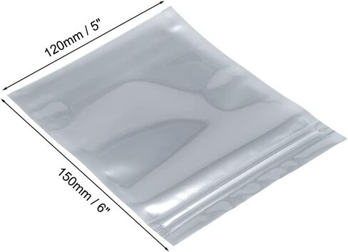 Anti Static Resealable Shielding Bag, 120x150mm/5x6 inch, Protective Antistatic Bag, for Store HDD SSD Laptop Hard Drives Memory Card, Electronic Devices, 25pcs in Saudi Arabia