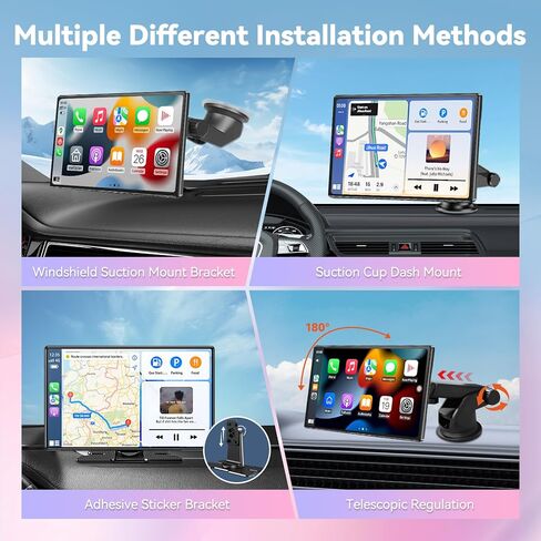 Carplay Screen for Car, 9" Android Auto Screen with 4K Dashcam, Backup Camera, Carplay Screen Compatible with Wireless A-pple Carplay & Android auto, MirrorLink, TF Card, Bluetooth, Siri, GPS in Kuwait