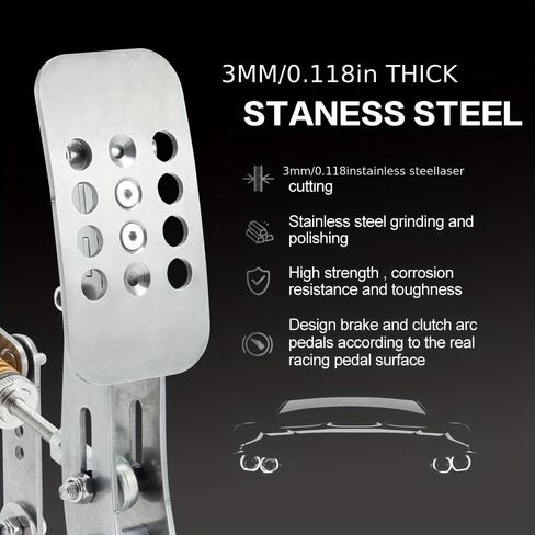 Simjack UT Sim Racing Pedals 200KG تحميل خلية الفرامل دواسة PC سباق محاكاة الدواسات استشعار الضغط HE دواسة هيدروليكية (UT-P2-H2) in Kuwait