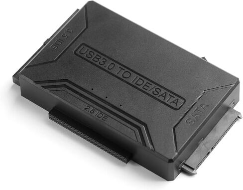 USB 3.0 to SATA/IDE Adapter, External Hard Drive Card Reader, Super Data Recovery Converter, Compatible with 2.5-inch/3.5-inch HDDs, SSDs, and 5.25-inch DVD/CD-ROM Drives, Supports Data Transfer in Saudi Arabia