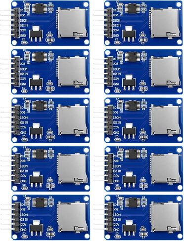10 Pieces of Micro SD TF Card Adapter Reader Modules, 6-pin SPI Interface Drive Modules, with Chip Level Conversion, Suitable for Arduino UNO R3 MEGA 2560. in Saudi Arabia