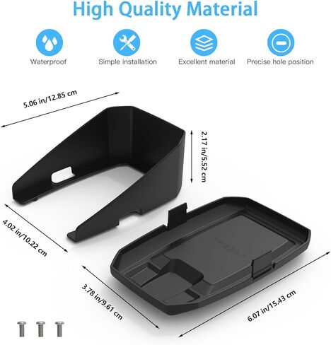 Protective Screen Cover and Sun Visor Kit Compatible with Garmin 010-01550-00 Striker 4 3.5" GPS Fishfinder, ABS Material, Anti-Glare, Marine Fish Finder Display Shield (Black) in Saudi Arabia