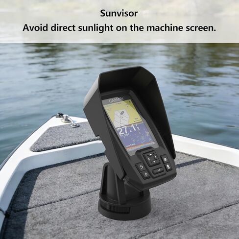 Protective Screen Cover and Sun Visor Kit Compatible with Garmin 010-01550-00 Striker 4 3.5" GPS Fishfinder, ABS Material, Anti-Glare, Marine Fish Finder Display Shield (Black) in Saudi Arabia