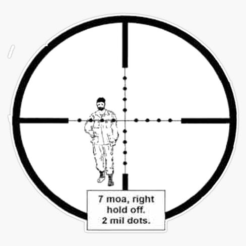 قناص Mildot شبكاني نطاق Crosshairs الهدف إطلاق النار بندقية تكتيكية عسكرية نطاق بندقية Marksman مغناطيس قابل لإعادة الاستخدام ملصق سيارة - استخدام داخلي وخارجي - 5 بوصة in Saudi Arabia