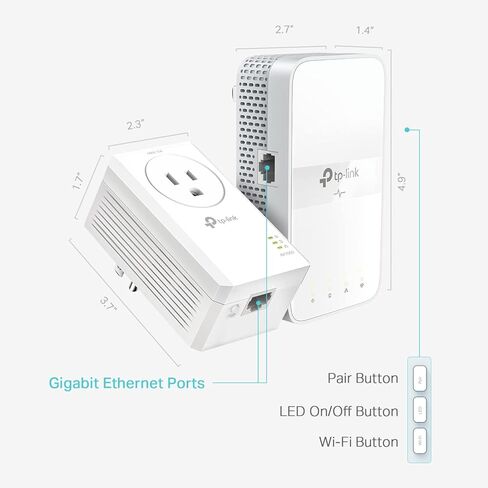 موسع واي فاي TP-Link Powerline (TL-WPA7617KIT) - محول AV1000 Powerline Ethernet مع شبكة Wi-Fi ثنائية النطاق AC1200، منفذ جيجابت، عبور، OneMesh، إيثرنت عبر الطاقة، التوصيل والتشغيل (متجدد) in Saudi Arabia