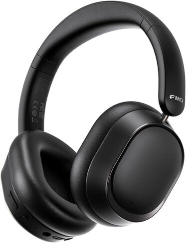 سماعات رأس FiiO EH13 لاسلكية تعمل بالبلوتوث فوق الأذن بخاصية إلغاء الضوضاء، 42 ديسيبل هجين ANC، وقت تشغيل 45 ساعة، سماعات رأس قابلة للطي للسفر والعمل والتنقل (أسود) in Saudi Arabia
