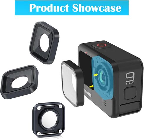 Protective Lens Replacement for GoPro Hero 9/10/11/12/13 Black,Camera Anti-Scratch UV Glass Lens Protective Cover Repair Parts Accessories Compatible for Gopro Hero 13 Hero 12 Hero 11 Hero 10 Hero 9 in Saudi Arabia