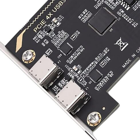 بطاقة توسيع PCIe إلى النوع C، نقل بيانات عالي السرعة بسرعة 10 جيجابت في الثانية بمنفذين USB C PCI Express، بطاقة دعم رقاقة ASM1142 للكمبيوتر المكتبي in Kuwait