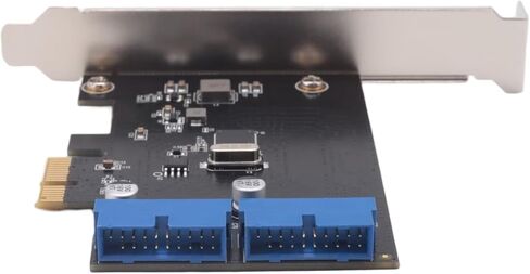 PCI Express USB 3.0 19 Pin بطاقة التوسع PCIE 1X إلى 2 منافذ USB 3 19 Pin محول داخلي USB3 20Pin Hub Head in Kuwait