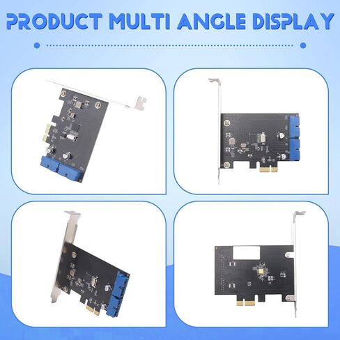 PCI Express USB 3.0 19 Pin بطاقة التوسع PCIE 1X إلى 2 منافذ USB 3 19 Pin محول داخلي USB3 20Pin Hub Head in Kuwait