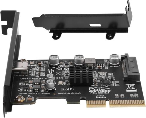 بطاقة USB PCIE من النوع C PCI-Express 4X إلى USB 3.2 Gen 2X2 (20 جيجابت في الثانية) مجموعة شرائح ASM3242 لنظام التشغيل 8/10/Linux in Kuwait
