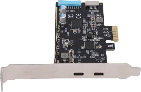بطاقة توسيع PCI Express، بطاقة PCIe بسرعة 5 جيجابت في الثانية إلى بطاقة مزدوجة من النوع C مع منفذ داخلي و19 دبوسًا، ومحول ASM1042 للكمبيوتر المكتبي in Kuwait