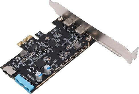 بطاقة توسيع PCI Express، بطاقة PCIe بسرعة 5 جيجابت في الثانية إلى بطاقة مزدوجة من النوع C مع منفذ داخلي و19 دبوسًا، ومحول ASM1042 للكمبيوتر المكتبي in Kuwait