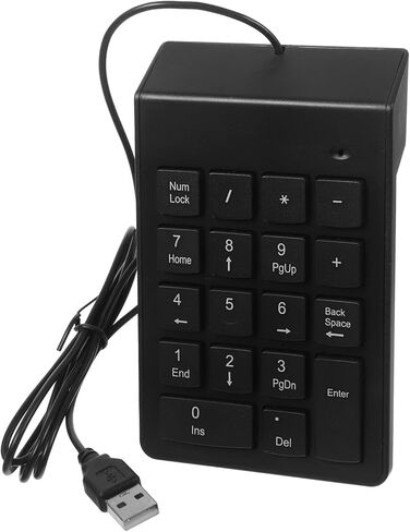 Homoyoyo USB لوحة مفاتيح رقمية سلكية مكونة من 19 مفتاحًا لأجهزة الكمبيوتر المحمول لوحة أرقام محمولة لوحة مفاتيح المحاسبة المالية متوافقة مع أجهزة الكمبيوتر المكتبية والكمبيوتر المحمول in Saudi Arabia