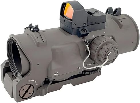 Riflescope 1x-4x نطاق ثنائي الغرض ثابت باللون الأحمر مضاء بمنظار نقطة حمراء in Saudi Arabia