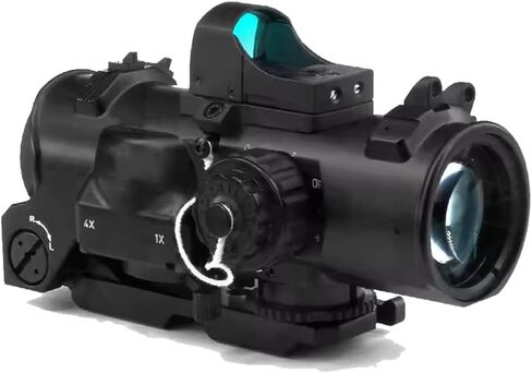 Riflescope 1x-4x نطاق ثنائي الغرض ثابت باللون الأحمر مضاء بمنظار نقطة حمراء in Kuwait