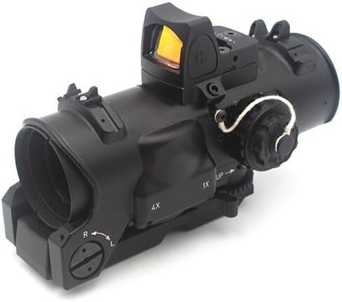 Riflescope 1x-4x نطاق ثنائي الغرض ثابت باللون الأحمر مضاء بمنظار نقطة حمراء in Kuwait