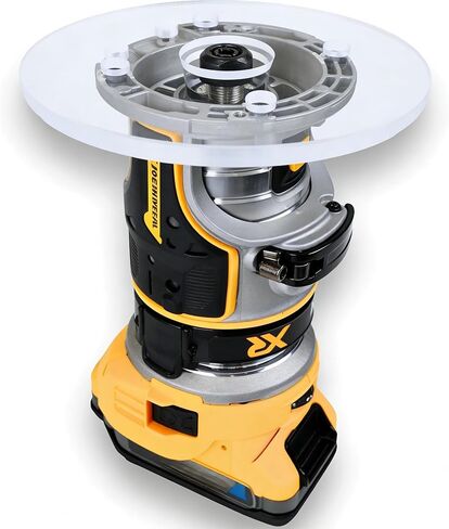 Clear Acrylic Router Base Plate with Dual Handles – Fits DeWalt DWP611 & DCW600B Compact Routers, Works with Standard Guide Bushings, 6" x 10", 3/8" Thick in Saudi Arabia