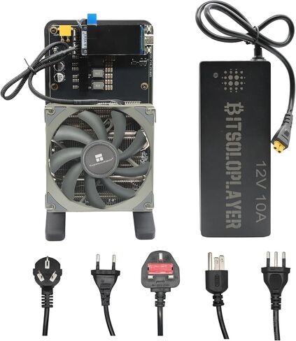 New Upgraded Bitaxe Miner NerdQaxe++ Rev 6.1 6T 100W BTC Miner 2.4G WiFi 16.5 J/TH Crypto Machine, Quiet Open-Source Mining Machine, Dual Fan Design, High Efficiency for BTC Mining (Black) in Saudi Arabia
