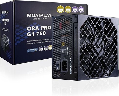 ORA PRO G1 1000W PSU وحدات تزويد الطاقة ATX 3.1 بالكامل، كابل PCIe 5.1 12V-2x6، معتمد من Cybenetics Gold، مروحة هادئة 148 مم، سطح مكتب كمبيوتر الألعاب، أسود in Saudi Arabia