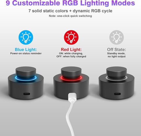 زر طاقة الكمبيوتر اللاسلكي، مفتاح طاقة سطح المكتب عن بعد من الألومنيوم الممتاز USB-C قابل لإعادة الشحن، تحكم تشغيل/إيقاف لاسلكي للوحة الأم للكمبيوتر، كمبيوتر مخصص للألعاب، الخادم والمكتب المنزلي in Kuwait