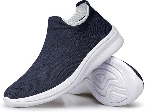 Vidbiv Men Slip on Casual Trainers Walking Shoes - Breathable Slip-on Lightweight Comfortable Tennis Mesh Sneaker in Saudi Arabia