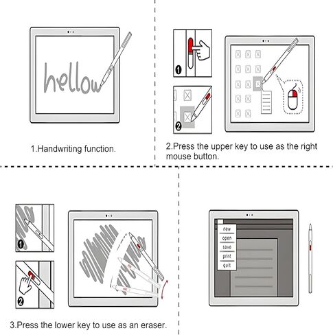 Digital Stylus Pen Compatible with Lenovo IdeaPad Flex 5, for Precise Writing, Natural Drawing & Palm Rejection (Stylus + Battery) in Saudi Arabia