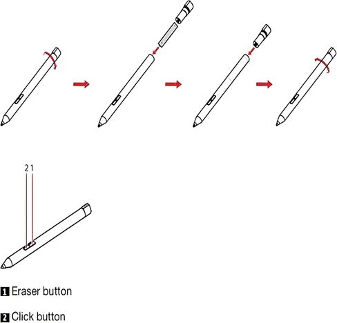 Digital Stylus Pen Compatible with Lenovo IdeaPad Flex 5, for Precise Writing, Natural Drawing & Palm Rejection (Stylus + Battery) in Saudi Arabia