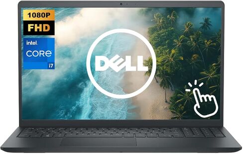 كمبيوتر محمول بشاشة لمس FHD مقاس 15.6 بوصة من Dell، وذاكرة وصول عشوائي 32 جيجابايت وتخزين 2.5 تيرابايت (2 تيرابايت SSD+512 جيجابايت خارجي)، ومعالج Intel Core i7-1355U 10-Core، وقارئ بطاقة SD، ونظام التشغيل Windows 11، أسود كربوني in Saudi Arabia