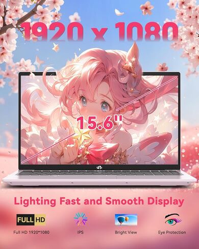 كمبيوتر محمول NIMO مقاس 15.6 بوصة للألعاب الخفيفة، 8 نوى AMD Ryzen 7 Pro 6850U 16 جيجابايت LPDDR5 RAM 1 تيرابايت SSD (Beat i7-1360P حتى 4.7 جيجا هرتز) AMD Radeon 680M GPU IPS FHD كمبيوتر مع لوحة مفاتيح بإضاءة خلفية 100 وات من النوع C بصمة الإصبع in Kuwait