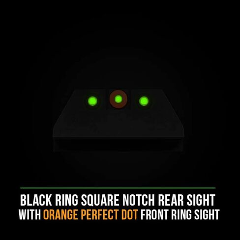 Night Fision Tritium Night Sight Set for CZ USA P-07/P-09 - Perfect Dot Front Sight with Added Daytime Ring - Front Ring Color Options - Various Sight Styles in Kuwait