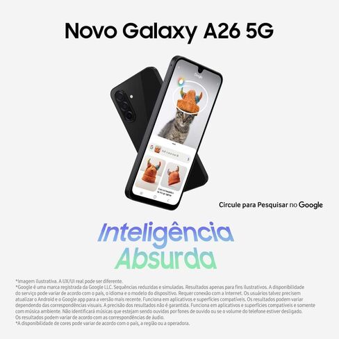 Samsung Galaxy A26 5G بشريحتي اتصال، 256 جيجابايت + 8 جيجابايت رام، أسود - مفتوح (GSM فقط) (الإصدار الدولي) (متجدد) in Saudi Arabia