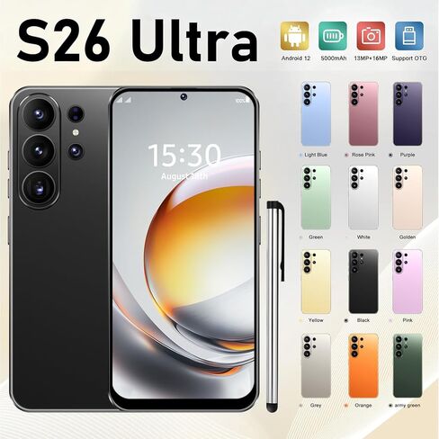 هاتف ذكي T26Ultra مفتوح 4G، شاشة Incell HD مقاس 6.6 بوصة، ذاكرة وصول عشوائي 4 جيجابايت + ذاكرة وصول عشوائي 32 جيجابايت (قابلة للتوسيع إلى 256 جيجابايت)، بطارية 5000 مللي أمبير في الساعة، كاميرا مزدوجة 13 ميجابكسل + 16 ميجابكسل، أندرويد 12، فتح القفل بالوج in Kuwait