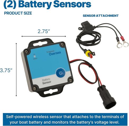 Fisherman Remote Boat Monitoring Bundle | Wireless Hub + Complete Safety, Security & Readiness Sensors | Battery x 2, Bilge, Motion & Environmental Alerts | No Boat Battery Drain in Saudi Arabia