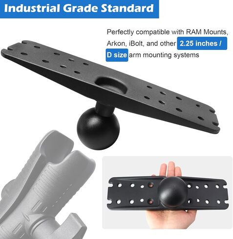 2.25" / D Size Ball Fish Finder Mount Plate for 9" to 16" Large Fishfinder, Heavy-Duty/Super Load-Bearing, Compatible with RAM Mounts, Scotty, iBOLT Ball Arm and Accessories in Saudi Arabia