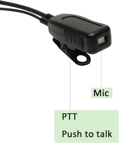 Acoustic Tube Earpiece Headset with Mic PTT Compatible with Hytera HYT BD502 BD502i PD502 PD562 TC-508 TC-580 TC-600 TC-610 Walkie Talkie Two Way Radio 2Pack in Saudi Arabia