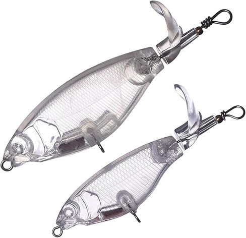 20PCS Unpainted Blanks Bait 0.177oz/0.353oz Rotating Tail Popper DIY Handmade Artificial Fishing Lure Tackle in Saudi Arabia