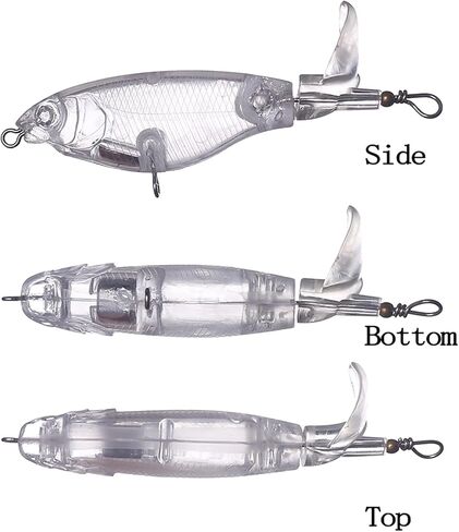 20PCS Unpainted Blanks Bait 0.177oz/0.353oz Rotating Tail Popper DIY Handmade Artificial Fishing Lure Tackle in Saudi Arabia