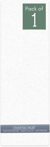 CountryArtHouse Textured White 8x24 Uncut Art Mat Board - No Opening - 1 Mat in Saudi Arabia