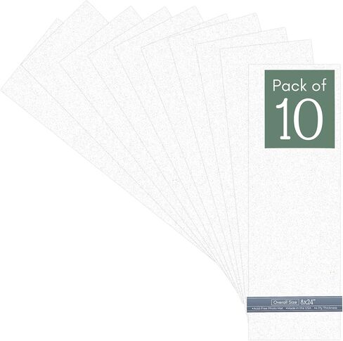 CountryArtHouse Textured White 8x24 Uncut Art Mat Board - No Opening - 1 Mat in Saudi Arabia