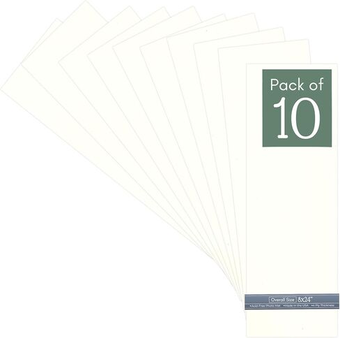 CountryArtHouse Textured White 8x24 Uncut Art Mat Board - No Opening - 1 Mat in Saudi Arabia