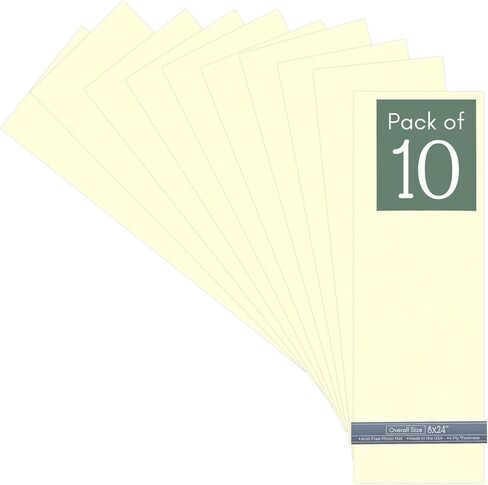 CountryArtHouse Textured White 8x24 Uncut Art Mat Board - No Opening - 1 Mat in Saudi Arabia